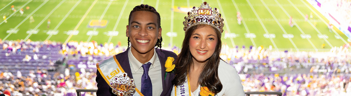 homecoming king and queen 2024 Brooks Belanger and Kuliette LeRay
